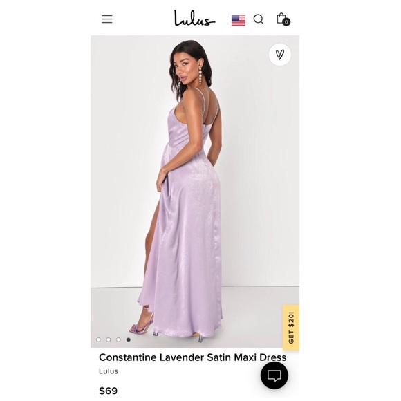Lulus Constantine Satin Maxi Dress NWT - Picture 2 of 4